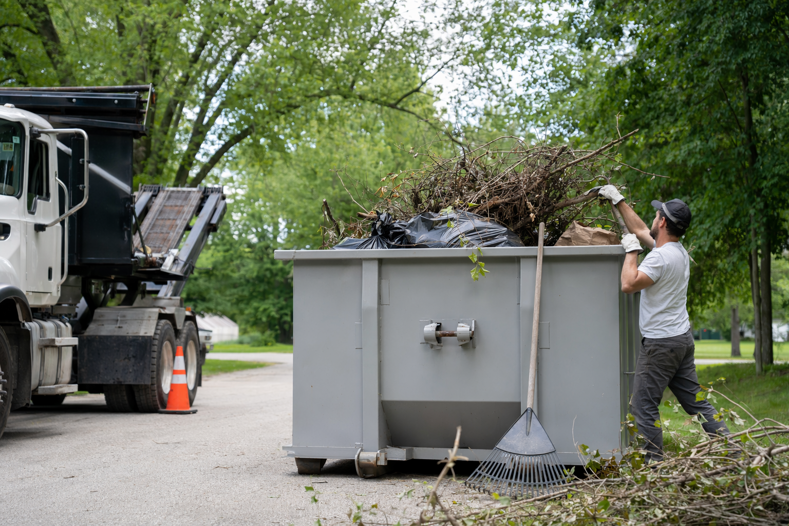 30-yard roll-off dumpster